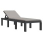 vidaXL Juego muebles de jardín 3 piezas y cojines PP gris antracita vidaXL Juego muebles de jardín 3 piezas y cojines PP gris antracita