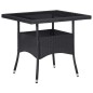 vidaXL Set comedor jardín 5 pzas ratán sintético vidrio templado negro vidaXL Set comedor jardín 5 pzas ratán sintético vidrio templado negro