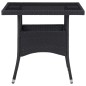 vidaXL Set comedor jardín 5 pzas ratán sintético vidrio templado negro vidaXL Set comedor jardín 5 pzas ratán sintético vidrio templado negro