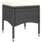 vidaXL Set comedor jardín 5 pzas ratán sintético vidrio templado negro vidaXL Set comedor jardín 5 pzas ratán sintético vidrio templado negro