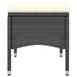 vidaXL Set comedor jardín 5 pzas ratán sintético vidrio templado negro vidaXL Set comedor jardín 5 pzas ratán sintético vidrio templado negro