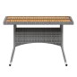 vidaXL Set de comedor jardín 5 pzas ratán sintético madera acacia gris