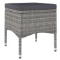 vidaXL Set comedor jardín 5 pzas ratán sintético vidrio templado gris