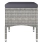 vidaXL Set comedor jardín 5 pzas ratán sintético vidrio templado gris