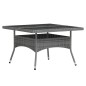 vidaXL Set comedor jardín 5 pzas ratán sintético vidrio templado gris