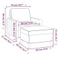 vidaXL Sillón con taburete terciopelo gris claro 60 cm vidaXL Sillón con taburete terciopelo gris claro 60 cm
