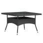 vidaXL Set comedor jardín 5 pzas ratán sintético vidrio templado negro vidaXL Set comedor jardín 5 pzas ratán sintético vidrio templado negro