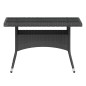 vidaXL Set comedor jardín 5 pzas ratán sintético vidrio templado negro vidaXL Set comedor jardín 5 pzas ratán sintético vidrio templado negro
