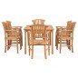 vidaXL Conjunto de comedor para jardín 7 piezas madera maciza de teca
