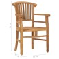 vidaXL Conjunto de comedor para jardín 7 piezas madera maciza de teca