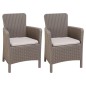 Allibert Silla de comedor de jardín 2 uds Trenton capuchino Allibert Silla de comedor de jardín 2 uds Trenton capuchino