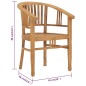 vidaXL Conjunto de comedor para jardín 3 piezas madera maciza de teca vidaXL Conjunto de comedor para jardín 3 piezas madera maciza de teca