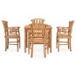 vidaXL Juego de comedor de jardín 5 piezas madera maciza de teca vidaXL Juego de comedor de jardín 5 piezas madera maciza de teca