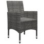 vidaXL Juego de comedor de jardín de 5 piezas gris vidaXL Juego de comedor de jardín de 5 piezas gris