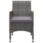 vidaXL Juego de comedor de jardín de 5 piezas gris vidaXL Juego de comedor de jardín de 5 piezas gris