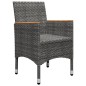 vidaXL Juego de comedor de jardín de 5 piezas gris vidaXL Juego de comedor de jardín de 5 piezas gris