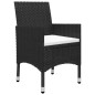 vidaXL Juego de comedor de jardín de 5 piezas negro vidaXL Juego de comedor de jardín de 5 piezas negro