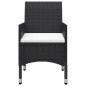 vidaXL Juego de comedor de jardín de 5 piezas negro vidaXL Juego de comedor de jardín de 5 piezas negro