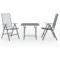vidaXL Juego de comedor de jardín 3 piezas acero gris antracita vidaXL Juego de comedor de jardín 3 piezas acero gris antracita