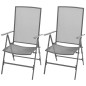 vidaXL Juego de comedor de jardín 3 piezas acero gris antracita vidaXL Juego de comedor de jardín 3 piezas acero gris antracita
