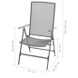 vidaXL Juego de comedor de jardín 3 piezas acero gris antracita vidaXL Juego de comedor de jardín 3 piezas acero gris antracita