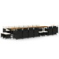 vidaXL Set de comedor jardín 21 pzas con cojines ratán sintético negro