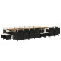 vidaXL Set de comedor jardín 21 pzas con cojines ratán sintético negro