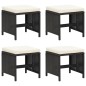 vidaXL Set de comedor jardín 21 pzas con cojines ratán sintético negro