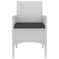 vidaXL Set comedor de jardín 7 pzas y cojines ratán sintético y vidrio