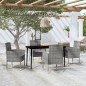 vidaXL Juego de comedor de jardín 5 piezas gris antracita