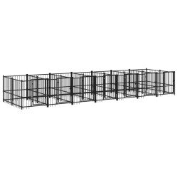 vidaXL Perrera de exterior de acero 13,14 m²