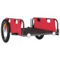 vidaXL Remolque para bicicletas hierro y tela Oxford rojo vidaXL Remolque para bicicletas hierro y tela Oxford rojo