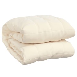 vidaXL Manta con peso tela color crema claro 220x230 cm 15 kg
