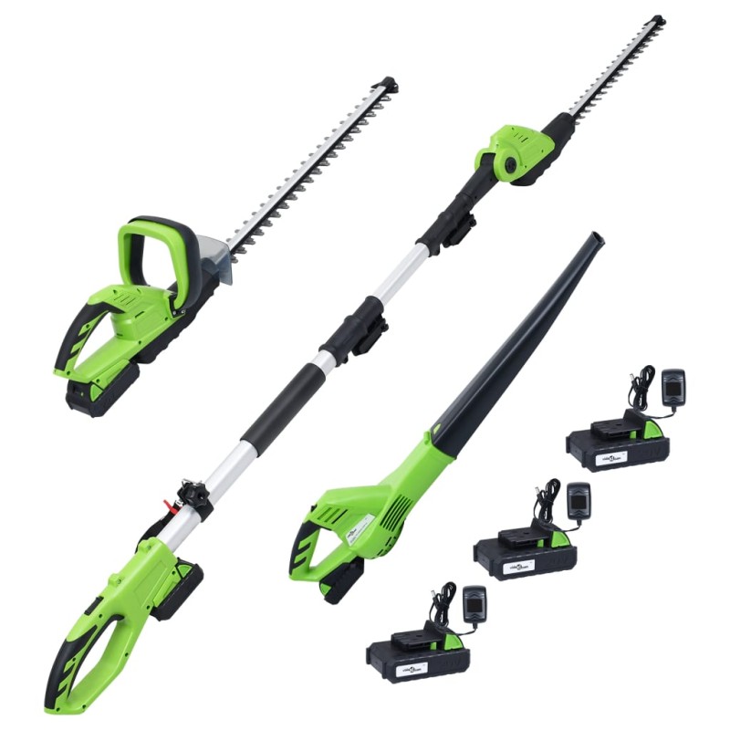 vidaXL Set de herramientas eléctricas de jardín sin cable 3 piezas vidaXL Set de herramientas eléctricas de jardín sin cable 3 piezas