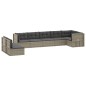 vidaXL Set de muebles de jardín 8 pzas y cojines ratán sintético gris vidaXL Set de muebles de jardín 8 pzas y cojines ratán sintético gris