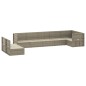 vidaXL Set de muebles de jardín 8 pzas y cojines ratán sintético gris vidaXL Set de muebles de jardín 8 pzas y cojines ratán sintético gris