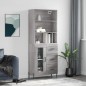 vidaXL Aparador alto madera contrachapada gris sonoma 69,5x34x180 cm vidaXL Aparador alto madera contrachapada gris sonoma 69,5x34x180 cm