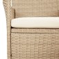 vidaXL Set comedor de jardín 5 pzas con cojines ratán sintético beige