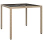 vidaXL Set comedor de jardín 5 pzas con cojines ratán sintético beige