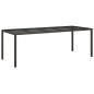 vidaXL Set comedor para jardín 9 pzas y cojines ratán sintético marrón
