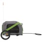 vidaXL Remolque de bicicleta mascotas hierro tela Oxford verde gris vidaXL Remolque de bicicleta mascotas hierro tela Oxford verde gris
