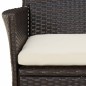 vidaXL Set comedor de jardín 5 piezas y cojines ratán sintético marrón vidaXL Set comedor de jardín 5 piezas y cojines ratán sintético marrón
