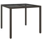 vidaXL Set comedor de jardín 5 piezas y cojines ratán sintético marrón vidaXL Set comedor de jardín 5 piezas y cojines ratán sintético marrón