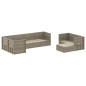 vidaXL Set de muebles de jardín 8 pzas y cojines ratán sintético gris