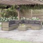 vidaXL Set de muebles de jardín 7 pzas y cojines ratán sintético gris vidaXL Set de muebles de jardín 7 pzas y cojines ratán sintético gris