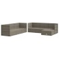 vidaXL Set de muebles de jardín 7 pzas y cojines ratán sintético gris vidaXL Set de muebles de jardín 7 pzas y cojines ratán sintético gris
