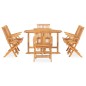 vidaXL Set comedor de jardín plegable 7 piezas madera maciza de teca vidaXL Set comedor de jardín plegable 7 piezas madera maciza de teca