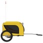vidaXL Remolque bicicleta mascotas hierro tela Oxford amarillo negro vidaXL Remolque bicicleta mascotas hierro tela Oxford amarillo negro