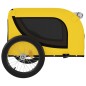 vidaXL Remolque bicicleta mascotas hierro tela Oxford amarillo negro vidaXL Remolque bicicleta mascotas hierro tela Oxford amarillo negro