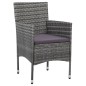 vidaXL Juego de comedor de jardín 11 piezas ratán sintético gris vidaXL Juego de comedor de jardín 11 piezas ratán sintético gris